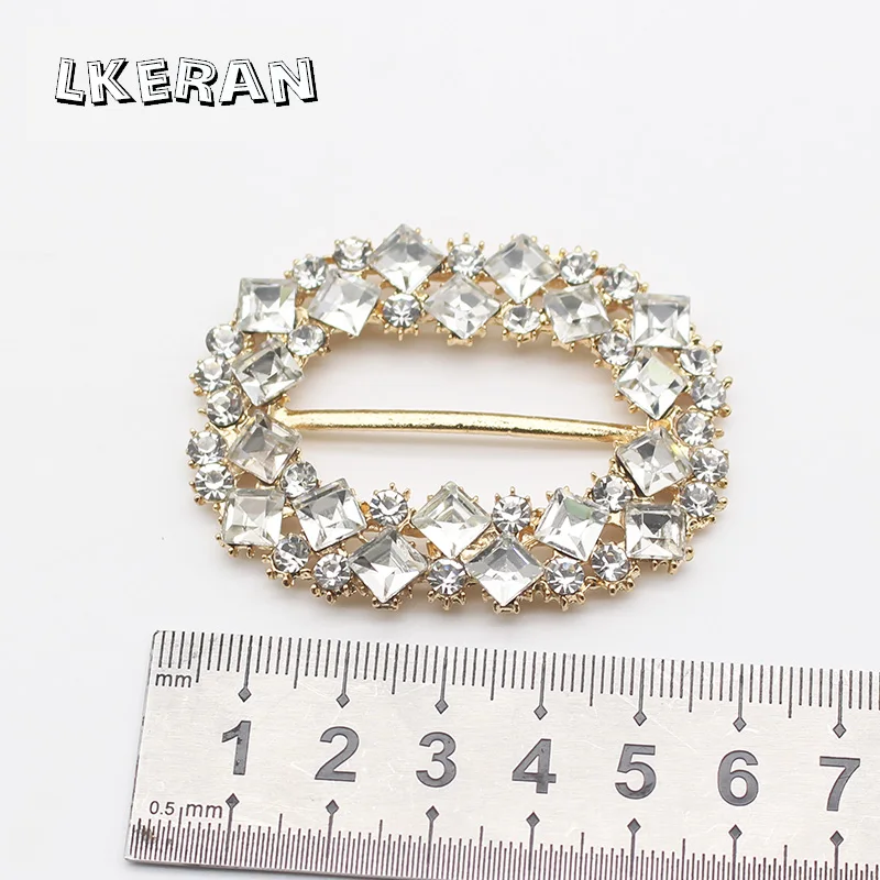 2Pcs 57*44MM 반짝 이는 직사각형 슬라이더 라인 석 버클 크리스탈 장식 웨딩 맞는 리본과 신발 벨트 Clothin 버클 피팅