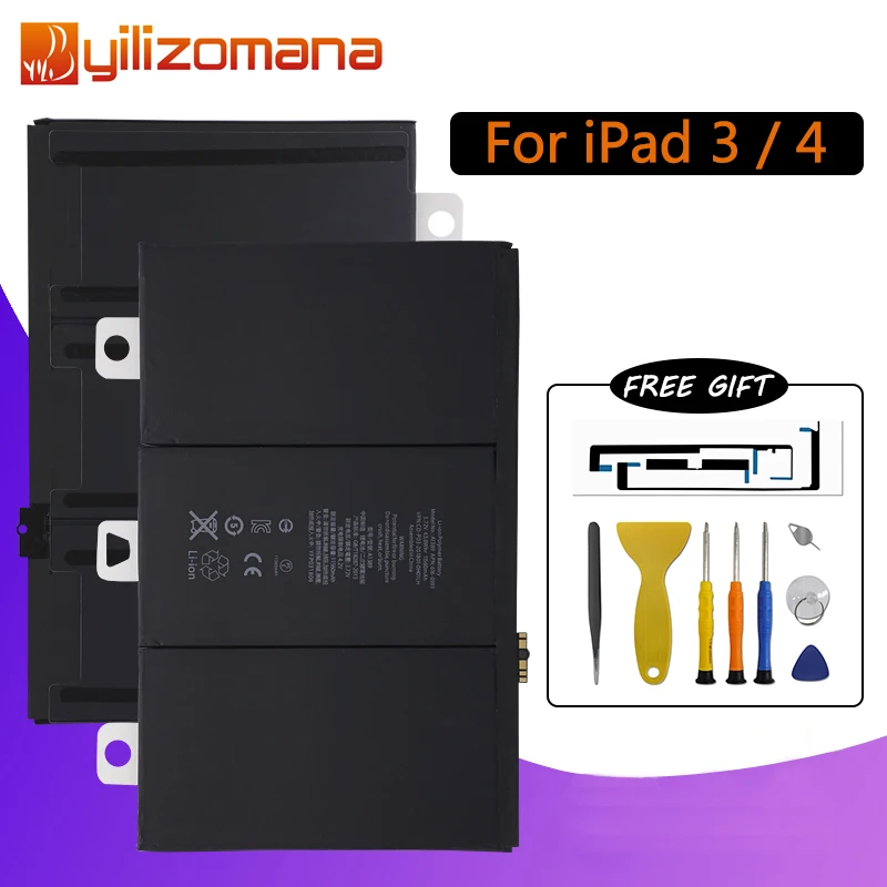 Оригинальный аккумулятор YILIZOMANA для планшета Apple iPad емкость 3/4 rd 11560 мА/ч A1389 A1403 A1416