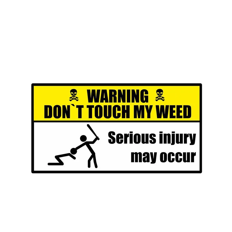 

Personality Do Not Touch My Weed Car Stickers Accessories Motorcycle Cover Scratches Waterproof PVC 14cm *7cm