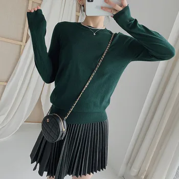 

Small Fox Head Embroideried Women Knitted Sweater 2020 Early Autumn Long Sleeve Pullover Top Femake Knitwear Clothes