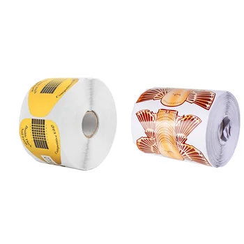 

monika nails professional 500 Piece Nail Table Extension Guide UV Gel Nail Art Builder Mold France Curve Mold Manicure Tool Nail