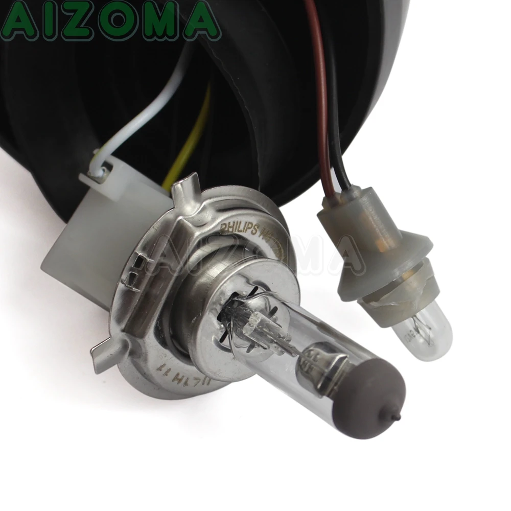 Ретро мотоцикл 12V 60/55W фары 4 ''передние фары для Harley Кафе Racer Yamaha на заказ H4 крейсера три-бар фары