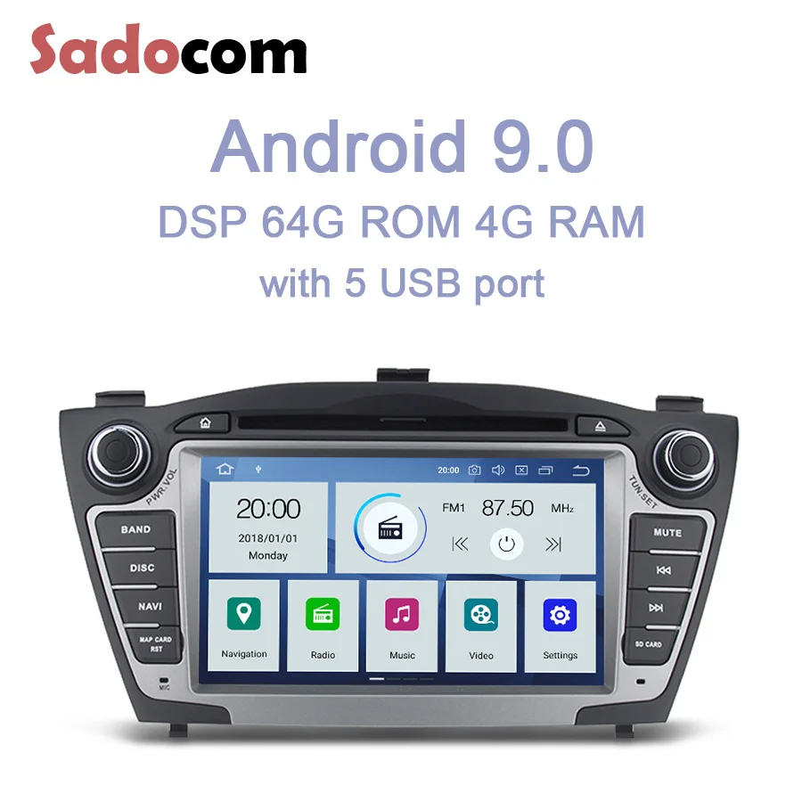 " PX6 2 din Android 9,0 автомобильный dvd-плеер 6 ядер 64 Гб rom 4 Гб ram DSP GDS карта Авторадио wifi для hyundai IX35 2010 2011 2012 2013