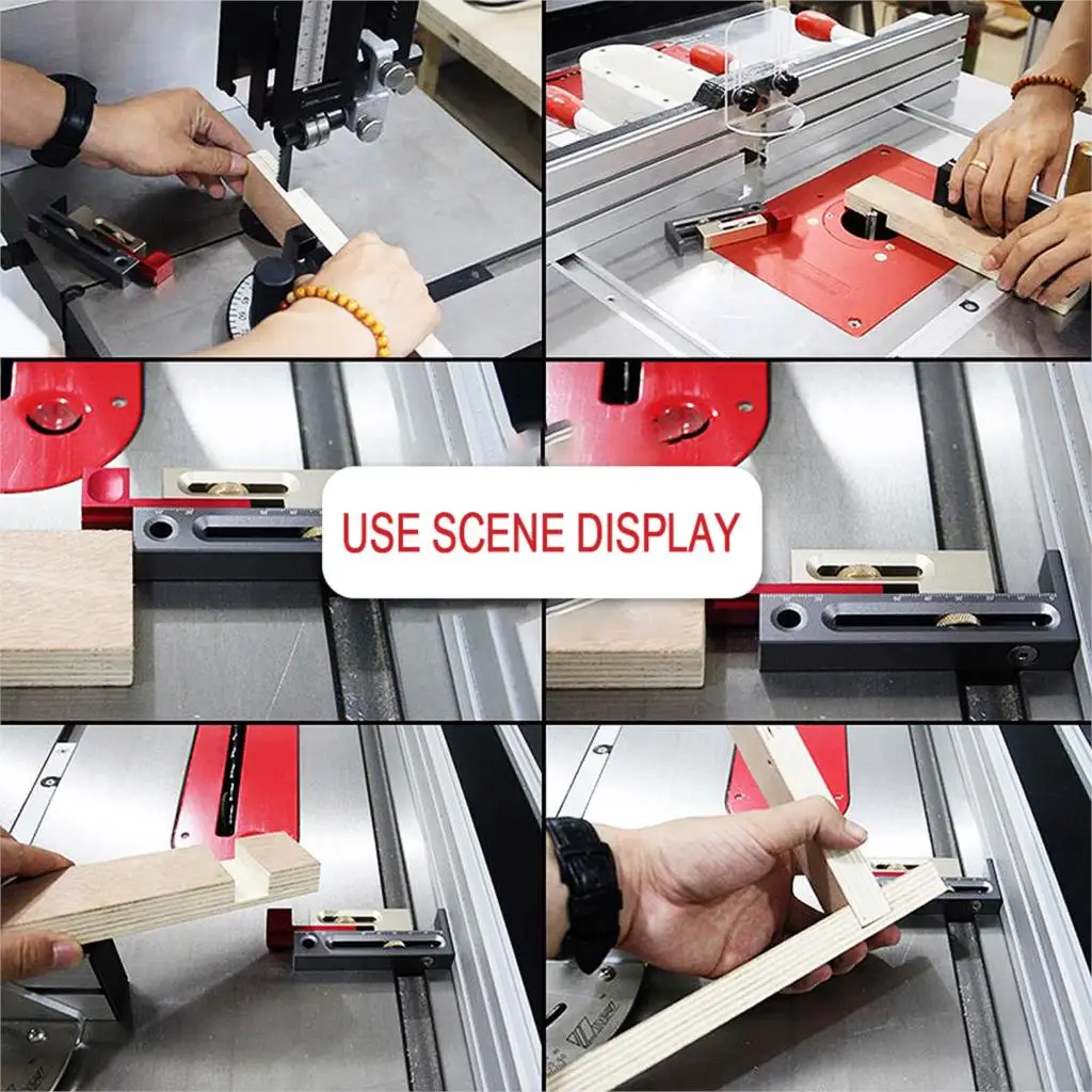 

Hot New Slot Regulator Measuring Block Length Compensation Saw Table Saw Slot Adjuster Mortise and Tenon Tool Movable Woodworkin