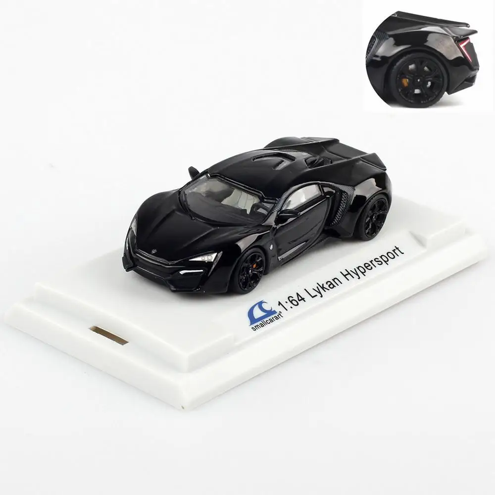 Литая модель автомобиля SmallCarArt 1/64 Ly_kan HyperSport 2-дверная Черная | Игрушки и хобби