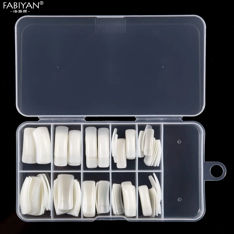 

Nail Art 100pcs/500pcs Natural False Tips Half Cover French Fake Nails Design Manicure Finger Acrylic Gel UV Tools Box Package