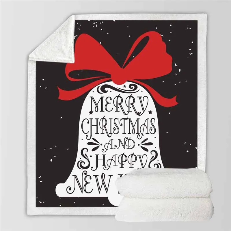 Happy Merry Рождественская елка Санта Клаус кровать одеяло для взрослых детей хлопок бархат диван одеяло с рукавами постельное белье пледы одеяло - Цвет: COLOR 6