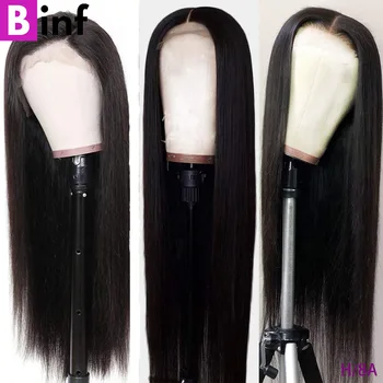 

Binf 13X6 Lace Front Human Hair Wigs Remy Hair Peruvian Straight Wave Wig for Black Women Pre Plucked With Baby Hair