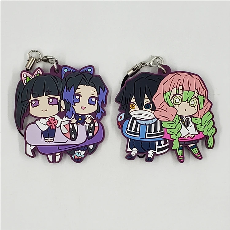 Резиновый брелок для ключей из аниме истребитель демонов Kimetsu no Yaiba Kanroji Mitsuri Tsuyuri
