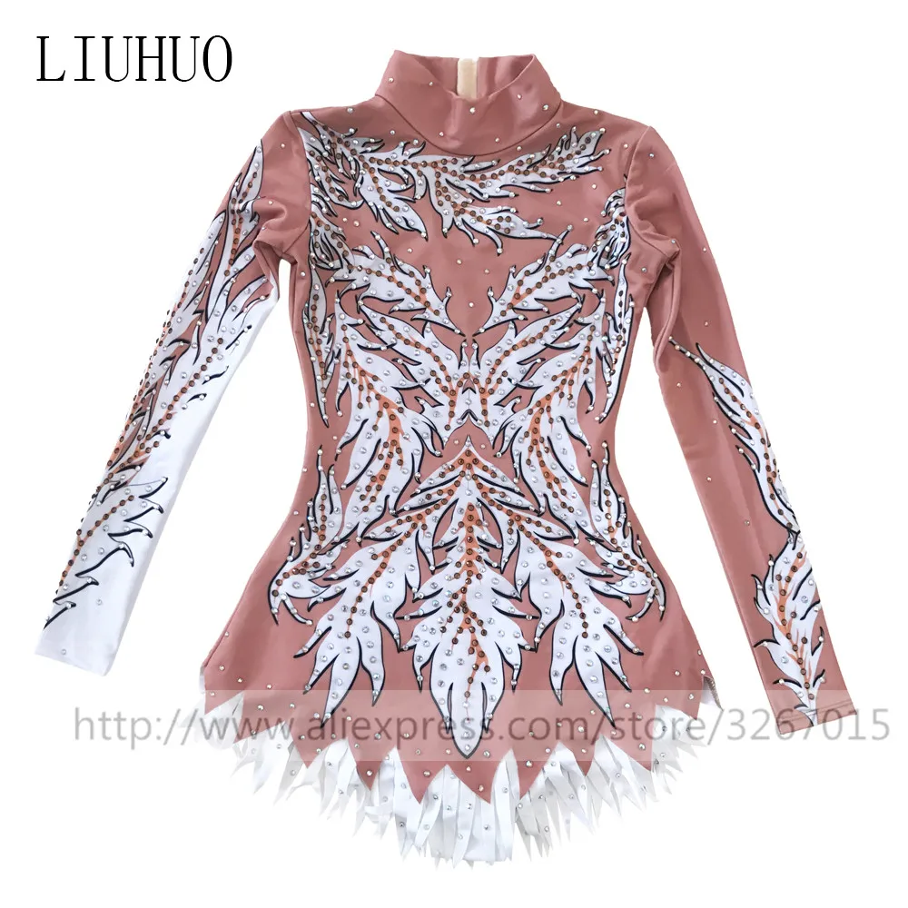 LIUHUO Figure Skating Dress Women's Girls' Ice Performance Rhythmic Gymnastics Competition Dance Leotard Costume White Ballet