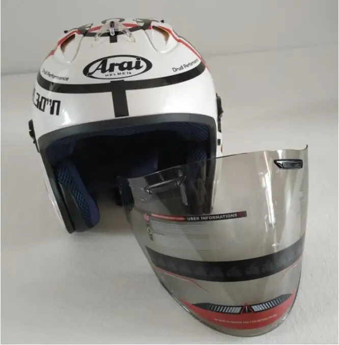 Arai R3 шлем мотоциклетный шлем с открытым мотокроссом размер шлема: S M L XL XXL, Опционный трехцветный объектив 26 - Цвет: black