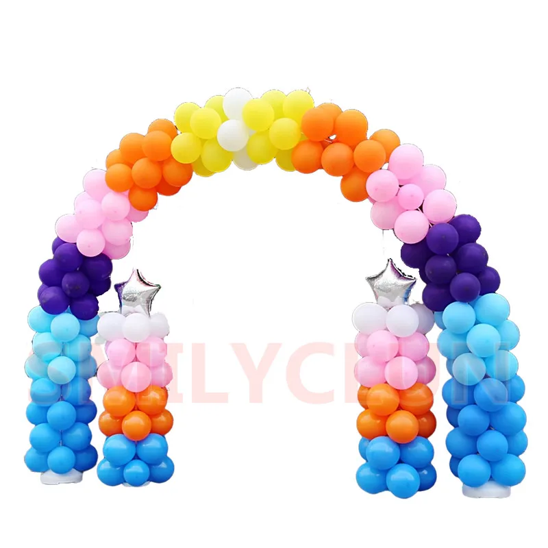Practical Balloon Arch Kit 2.0-2.2m Tall 2.8-3.0m Wide Adjustable Stand Set Clips with Water Fillable Base 50pcs | Дом и сад