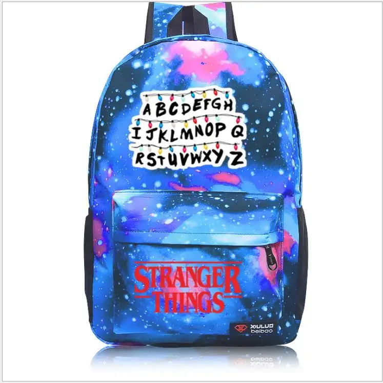 as pictures Рюкзак Mochila Stranger Things, женская сумка, мужской рюкзак для ноутбука, школьные сумки для подростков, рюкзак для мальчиков и девочек, дорожные сумки - Цвет: as pictures