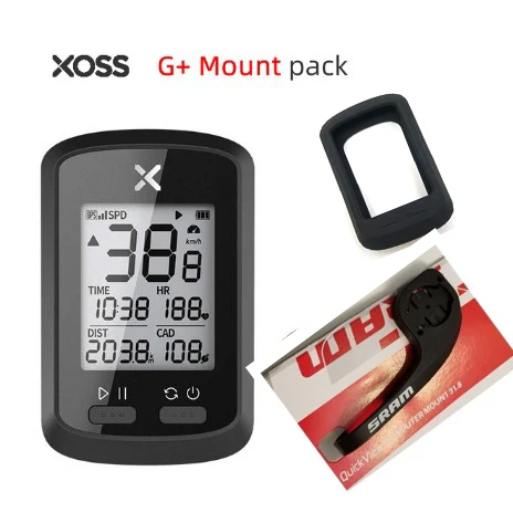 XOSS G+ gps компьютер Велоспорт Bluetooth 4,0 ANT+ велосипедный беспроводной компьютер цифровой спидометр подсветка с велосипедным креплением - Цвет: 04