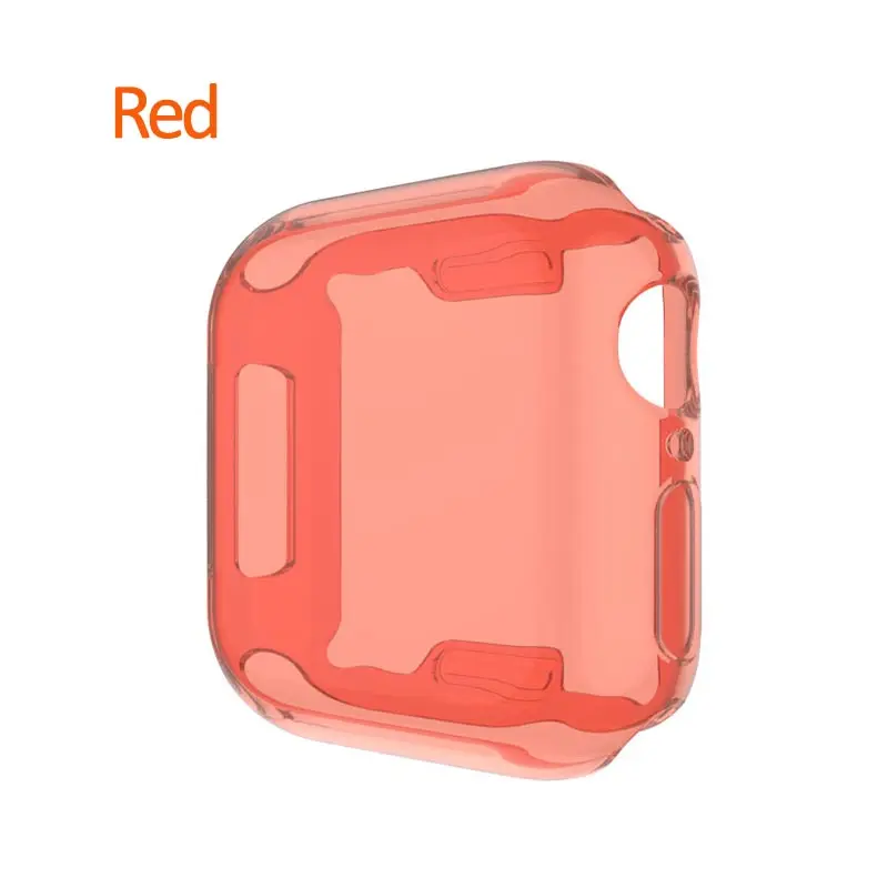 Suntaiho для Apple Watch series 4 3 2 PC защитный чехол-рамка чехол для часов 38 40 42 44 полный Мягкий защитный чехол - Цвет: Red
