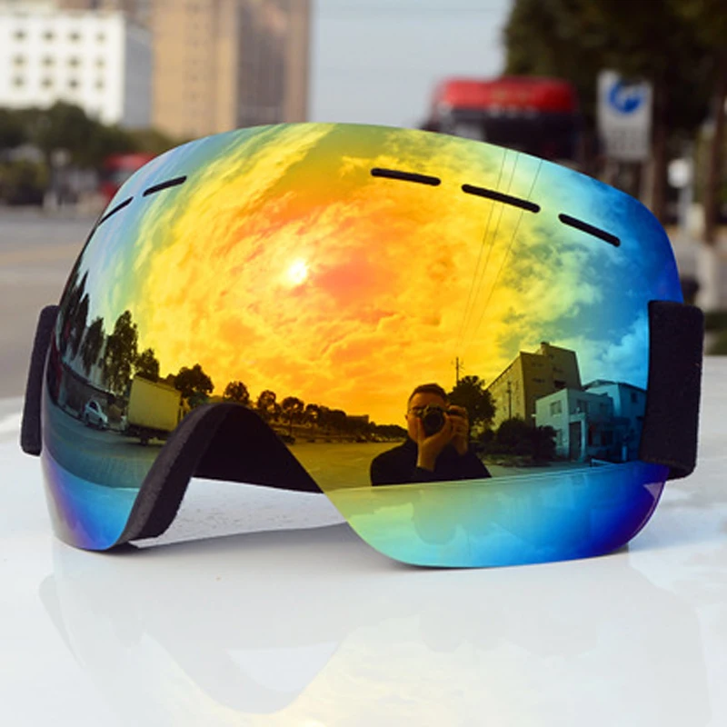 Лыжные очки UV400 Анти туман большая Лыжная маска для катания на лыжах мужчины