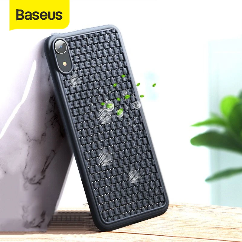 Роскошный ткацкий чехол Baseus для iPhone Xs Max XR 2018 элегантный сетчатый Мягкий