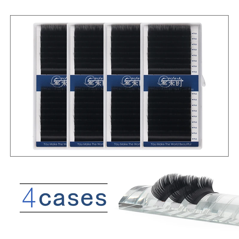 

16Rows Individual Eyelashes Extension Natural Russian Eyelash Extension Silk Volume Cilios Eyelashes Faux Mink Lashes for Makeup