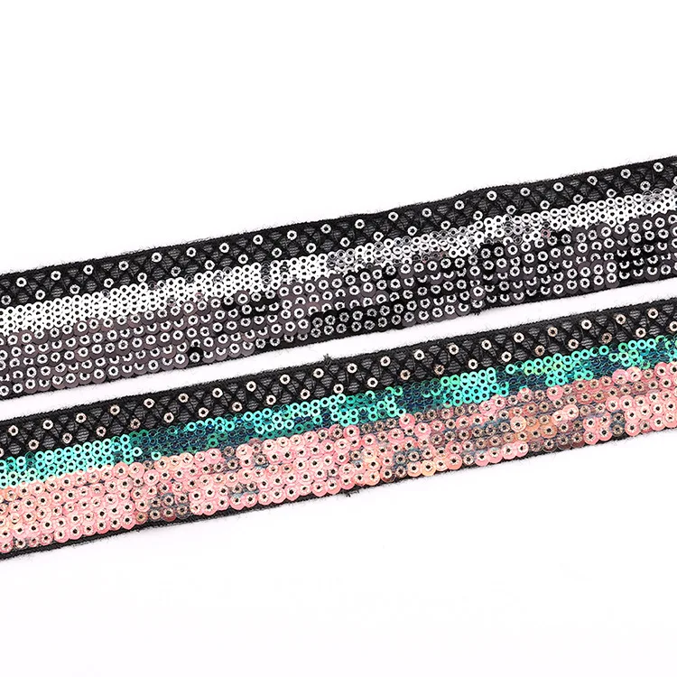 3.8cm multi color Sequin embroidery lace high-quality clothing accessories Intercolor mesh yarn sequin | Дом и сад