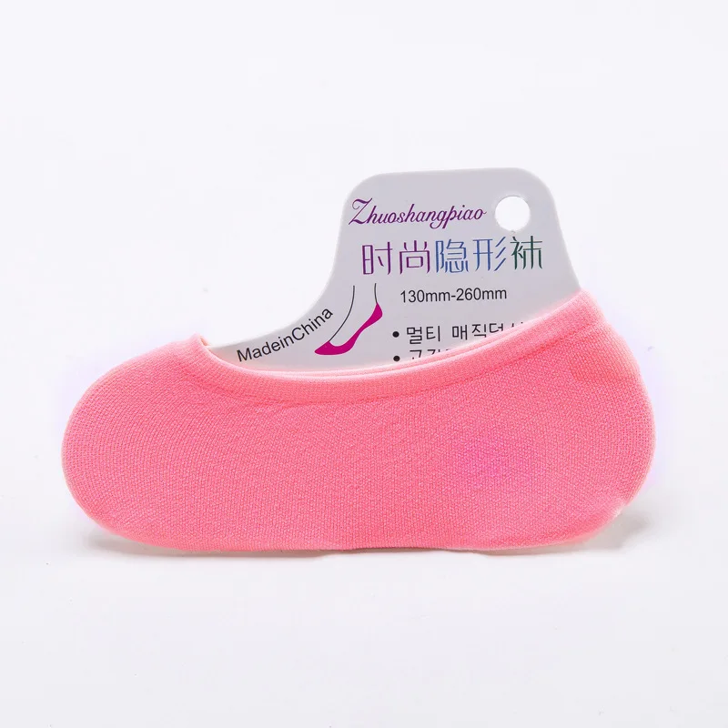 pink3 Женские тапочки-носки, однотонные, невидимые, силиконовые, противоскользящие, летние, дышащие, эластичные, дезодорирующие, высокое качество, женские, мягкие, тонкие, простые - Цвет: pink3