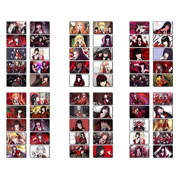 

10Pcs/Pack Anime Kakegurui - Compulsive Gambler Crystal Card Sticker Graffiti Stickers For Bus Card ID Card Office Card Sticker