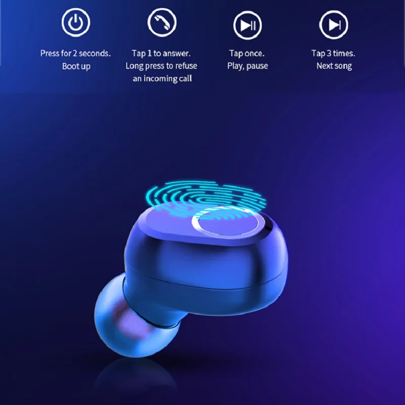 Новинка Bluetooth 5,0 наушники TWS беспроводные наушники HiFi Звук водонепроницаемые мини спортивные наушники шумоподавление игровые наушники