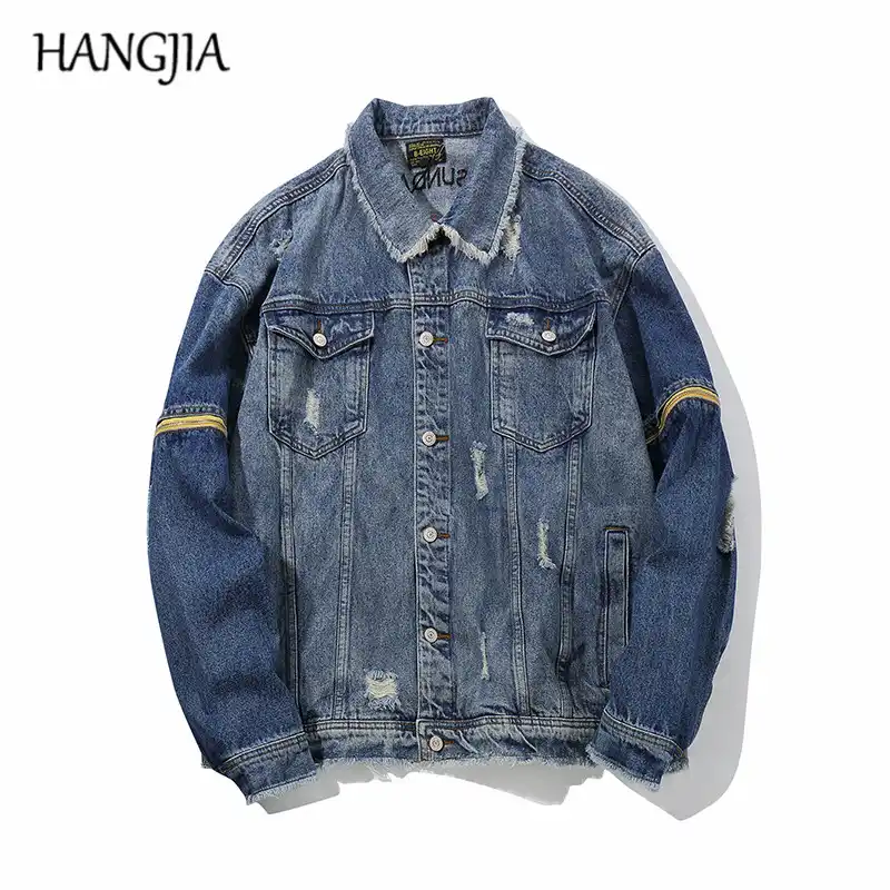 jeans half jacket mens