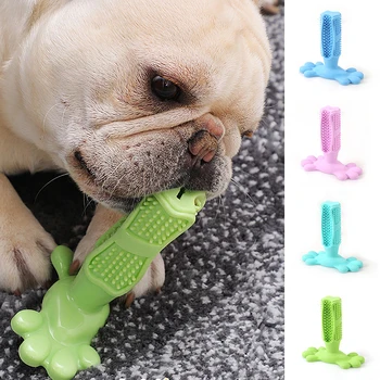 

Rubber Dog Chew Toys Dog Toothbrush Teeth Cleaning Toy Dog Pet Toothbrushes Brushing Stick Pet Dog Supplies Puppy Popular Toys