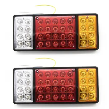 

new2pcs 12V 36Lamps Plastic Frame Tail Stop Light Brake Lights For Truck Trailer