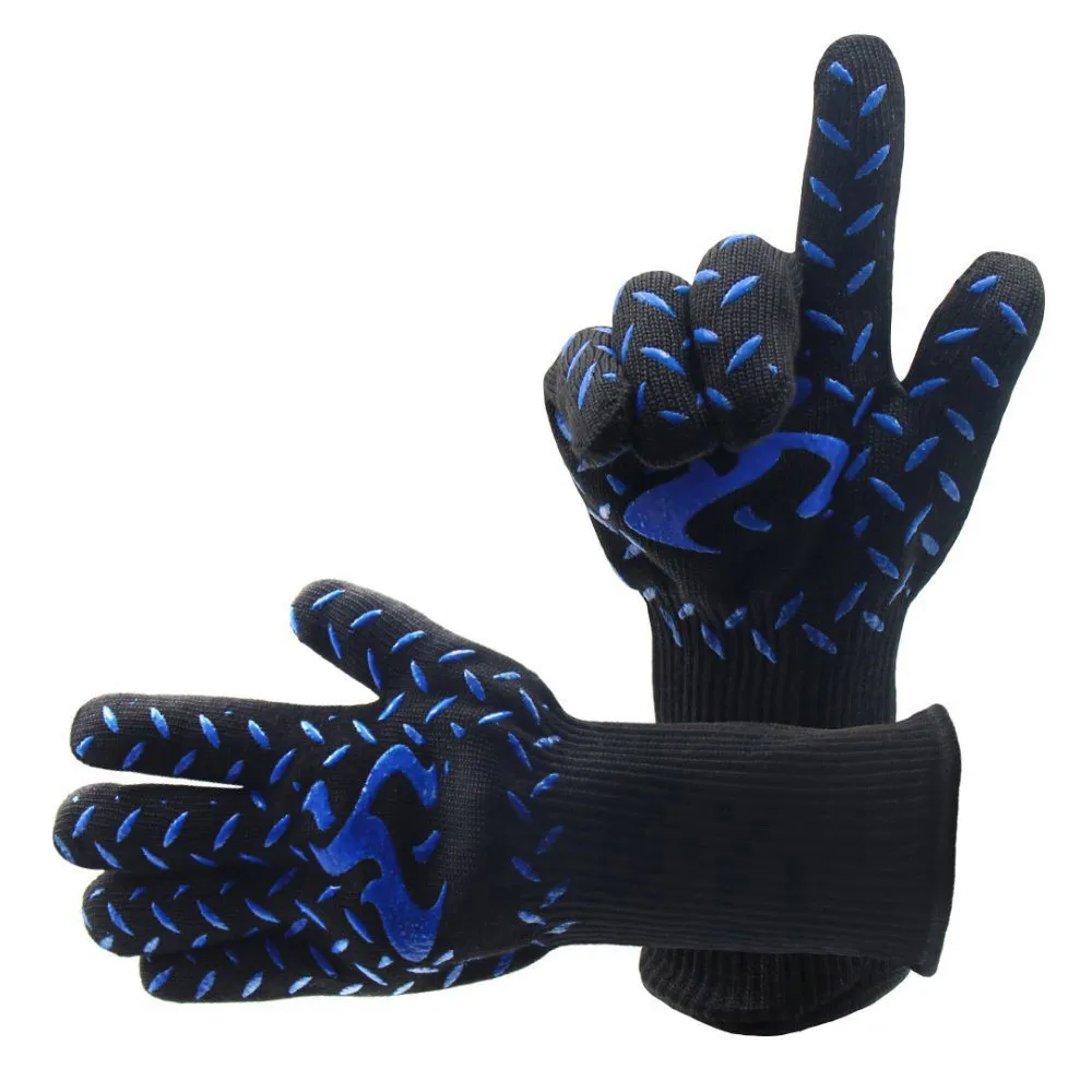 Bbq Grilling Cooking Gloves Extreme Heat Resistant Oven Welding Gloves For Kitchen Baking Bbq Accessories Portable Tools