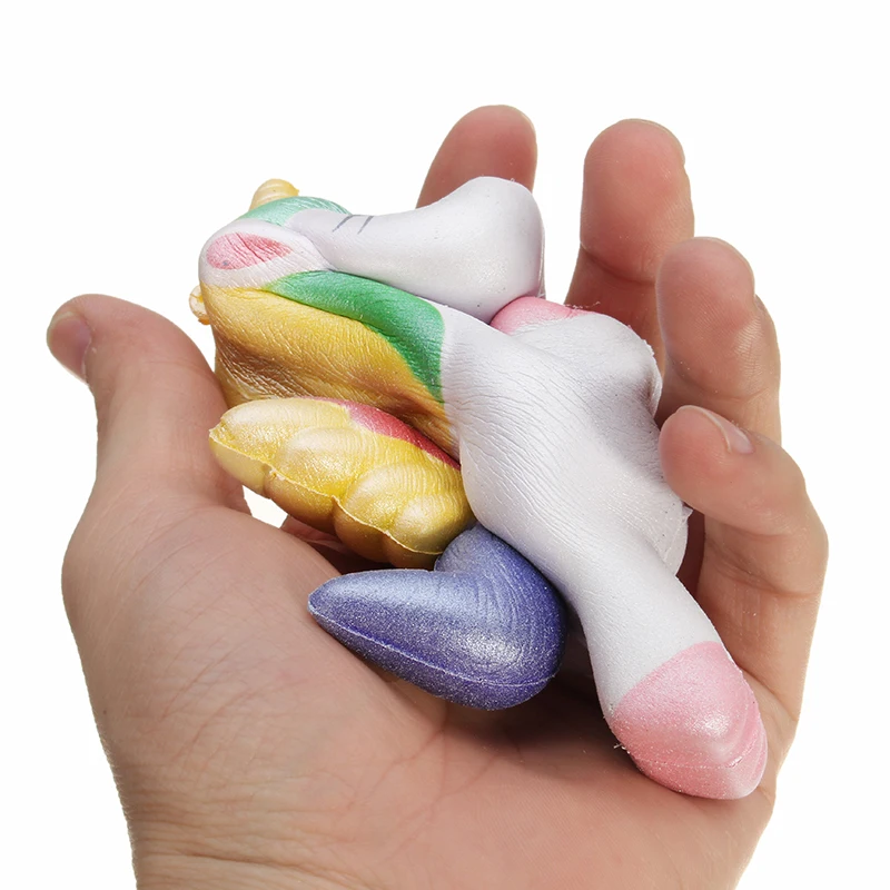 Мягкие Kawaii Pegasus Unicorn мягкие медленно поднимающиеся эластичные сжимаемые детские игрушки снимают стресс безделушка подарки на день детей