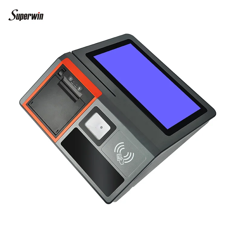 Superwin телефон Android pos 11 6 дюймов Мини Сенсорная pos-система с кардридером принтер NFC |