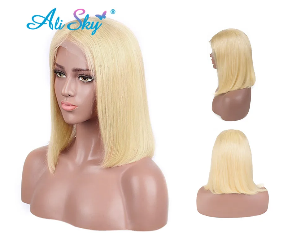 Alisky 613 фронтальный парик preplecked медовый блонд фронта шнурка Человеческие волосы