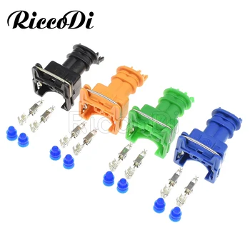 

1-20Set 2 Pin/Way EV1 Junior Power Timer JPT Jetronic Kits Fuel Injector Plug Connector 282189-1 Orange Blue Green Black For Car