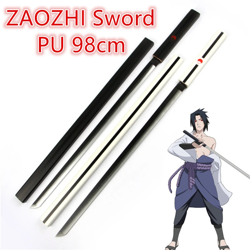 Anime Naruto Sasuke Sword Cosplay Katana Uchiha Family Crest Zaozhi Sword Weapon Prop Snake