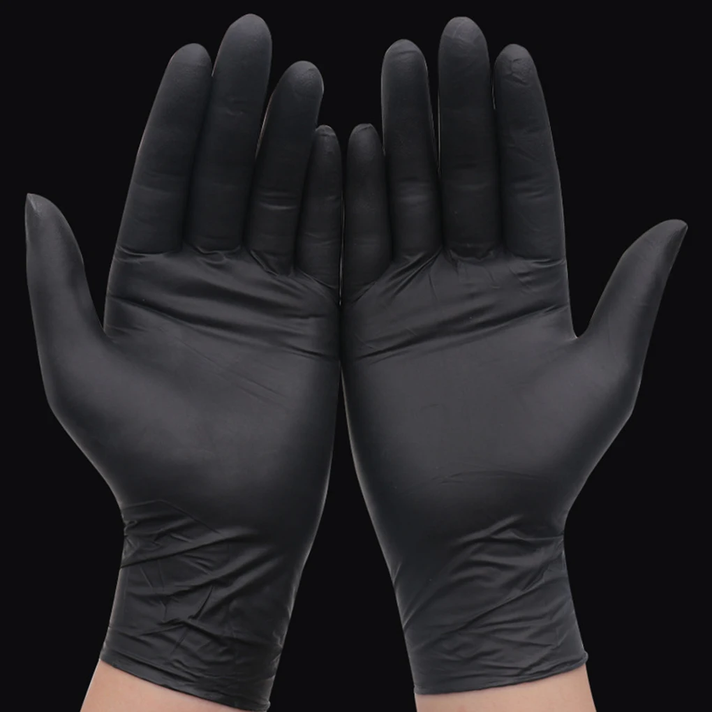 Black disposable gloves powder free latex free 20PCS mechanic tattoo beauty care body art gloves S/M disposable gloves