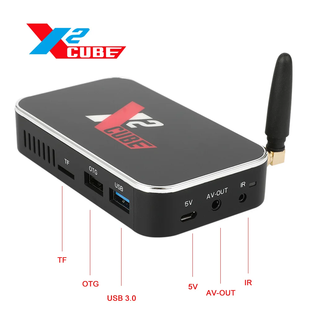 X2 cube Smart Android 9,0 ТВ приставка Amlogic S905X2 2 Гб DDR4 16 Гб X2 PRO телеприставка 2,4G/5G WiFi 1000M Bluetooth 4K HD медиаплеер