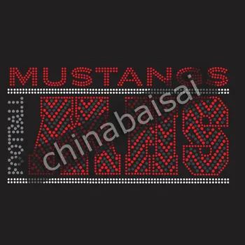

The red letter mustangs Rhinestone Transfer Motif Designs
