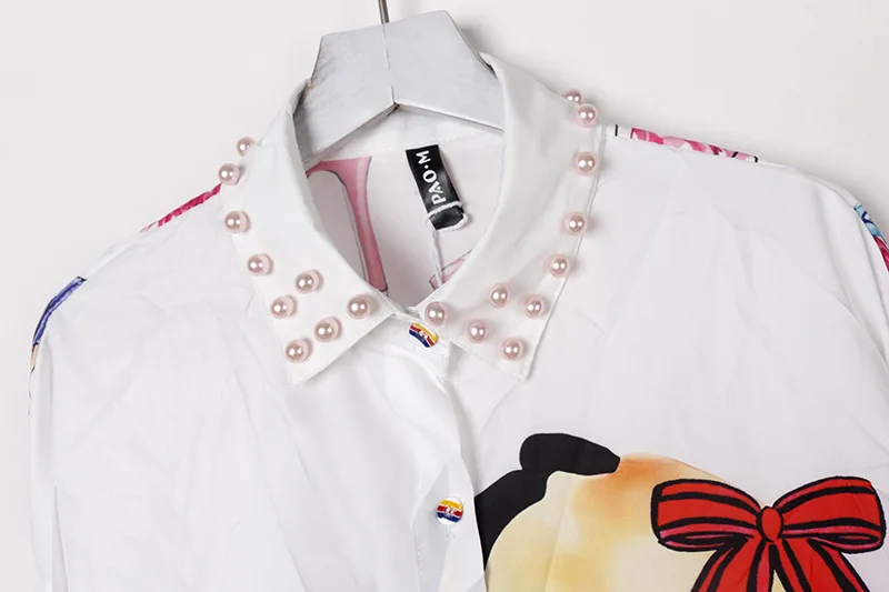 3 вида конструкций, Весенняя Новинка, блузка с длинным рукавом для женщин, высокая уличная рубашка с отложным воротником, повседневные шифоновые топы с ручной росписью