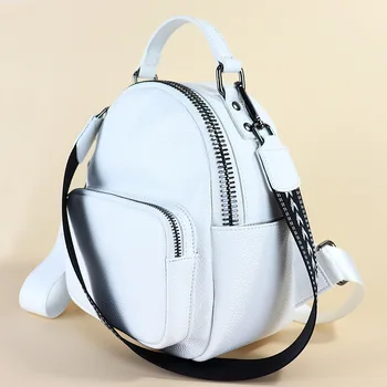 

WOMEN'S Leather Bags Backpack 2020 New Style Leather Backpack Hand Shoulder Fashion Casual Versatile Students Travel Bag
