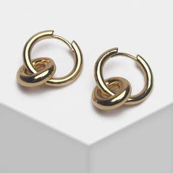 

Amorita boutique Mirror circular hoop earrings
