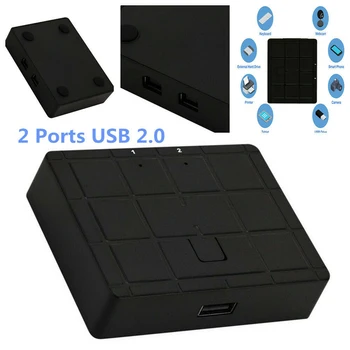 

High-speed 2-port USB switch Printer 2 in 1 out converter Compatible with USB 2.0 Support USB printer scanner mouse keyboard1