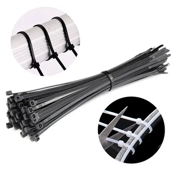 

100pcs Bike Repair Fixed Cable Tie Zip Trim Wrap Cable Ties Loop Clamps Self-Locking Anti-Aging Cycling Bicycle Repair Tools