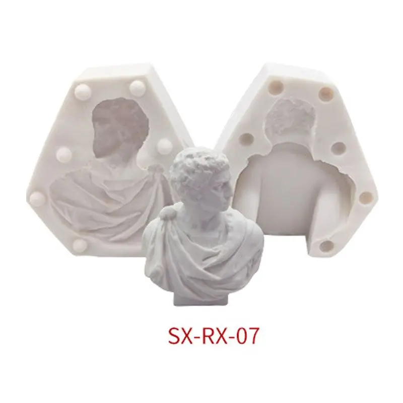 Great Artist Figure Head Plaster Cast Silicone Mold Resin Casting Art Craft Mold - Цвет: 07