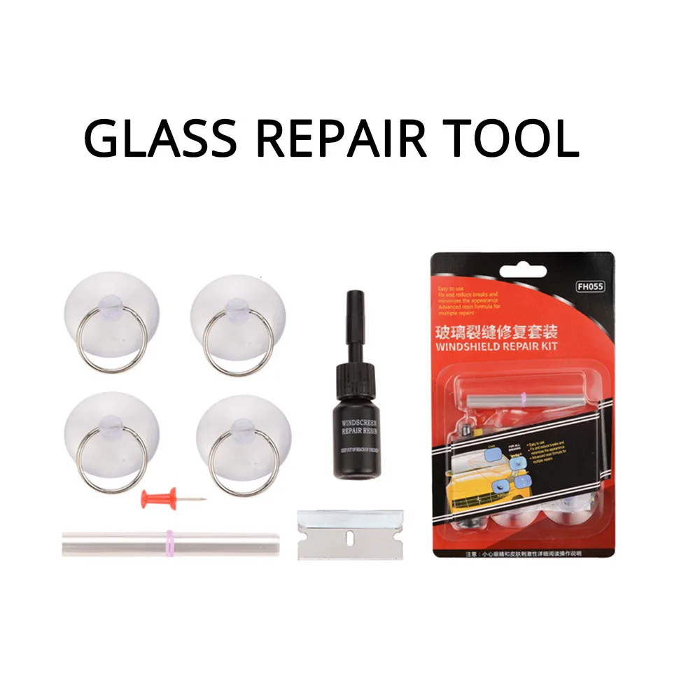 Rovtop DIY CCC parabrisas de coche Kit de reparación de parabrisas restaurar Herramientas de reparación Conjunto grande grieta de Chip reparación Reparación de cristal Kit
