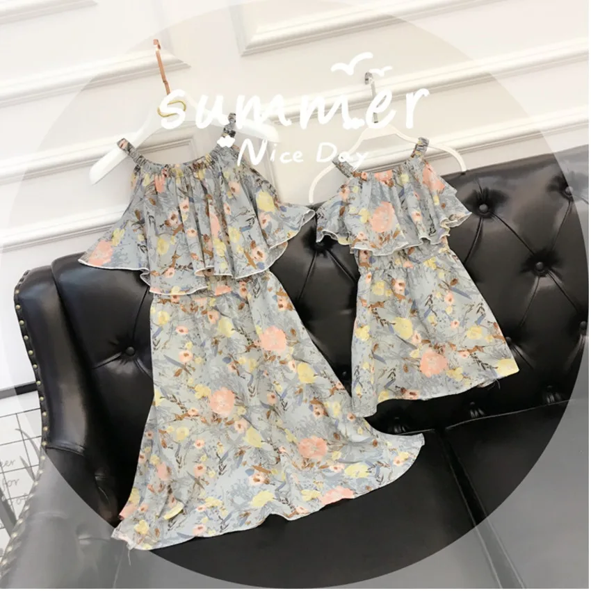 

Mommy And Me Clothes Family Dress Mom's Beach Dress Mother Daughter Dresses 2019 Summer Family Matching Outfits Behemian Style