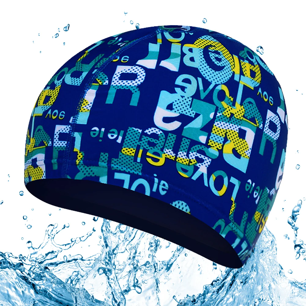 Женская Мужская водонепроницаемая шапка для плавания, тканевая Защитная шапка для длинных волос, спортивная шапка для бассейна, аксессуары для плавания - Цвет: Светло-серый