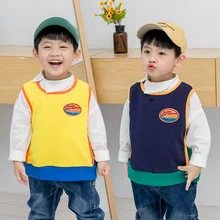 Корейско-Стиль детская одежда осень стиль дети Для мужчин и Для женщин детей Повседневное вязаный жилет из хлопка для детей, модные разноцветные туфли-лодочки