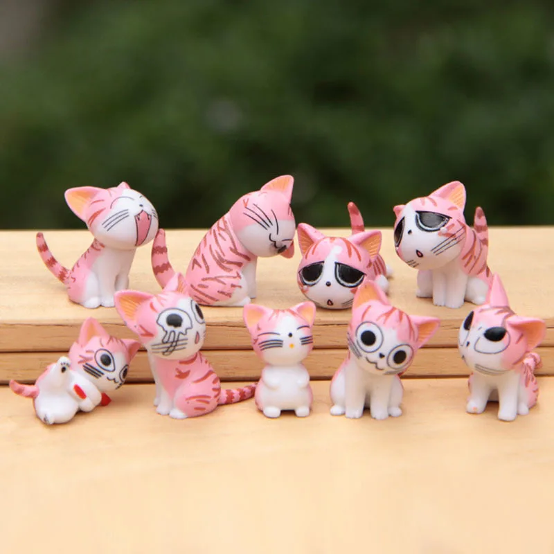 Kawaii 9 шт. Chi The Cat маленькая фигурка 3 см микро пейзаж маленький милый котенок