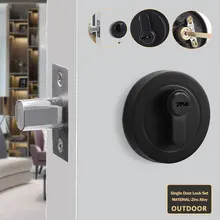 Security Deadbolt Door Lock with 3 Key Zinc Alloy Safe Lock Door Knobs Home Kitchen Bathroom Door Locking Handle Entrance Locker